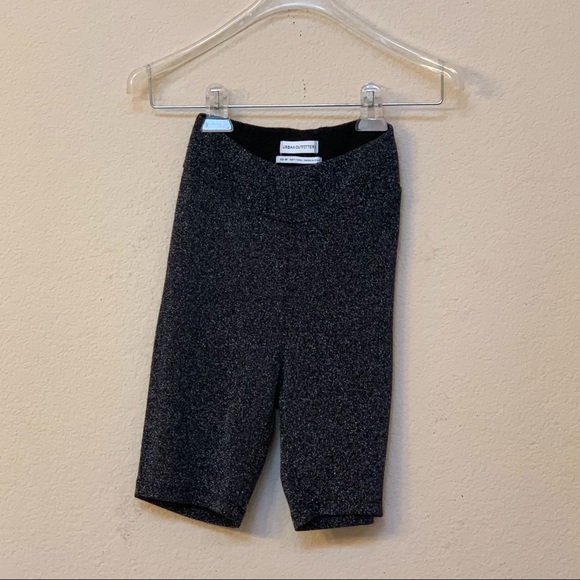 Urban Outfitters Black Shimmer Biker Shorts - Picture 6 of 11